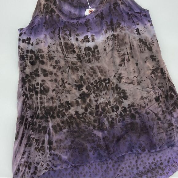 Ma+Ch Marika Charles Amethyst Hand Dyed Silk Tank - Picture 2 of 15